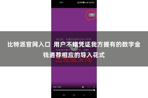 比特派官网入口 用户不错凭证我方握有的数字金钱遴荐相应的导入花式