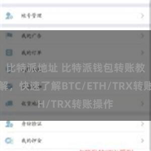 比特派地址 比特派钱包转账教程详解，快速了解BTC/ETH/TRX转账操作