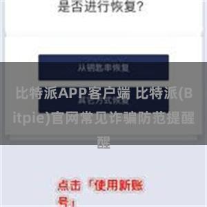 比特派APP客户端 比特派(Bitpie)官网常见诈骗防范提醒