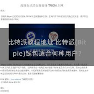 比特派教程地址 比特派(Bitpie)钱包适合何种用户？