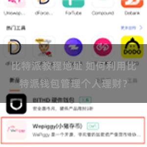 比特派教程地址 如何利用比特派钱包管理个人理财？
