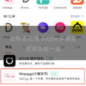 比特派在线 Bitpie多语言支持功能一览
